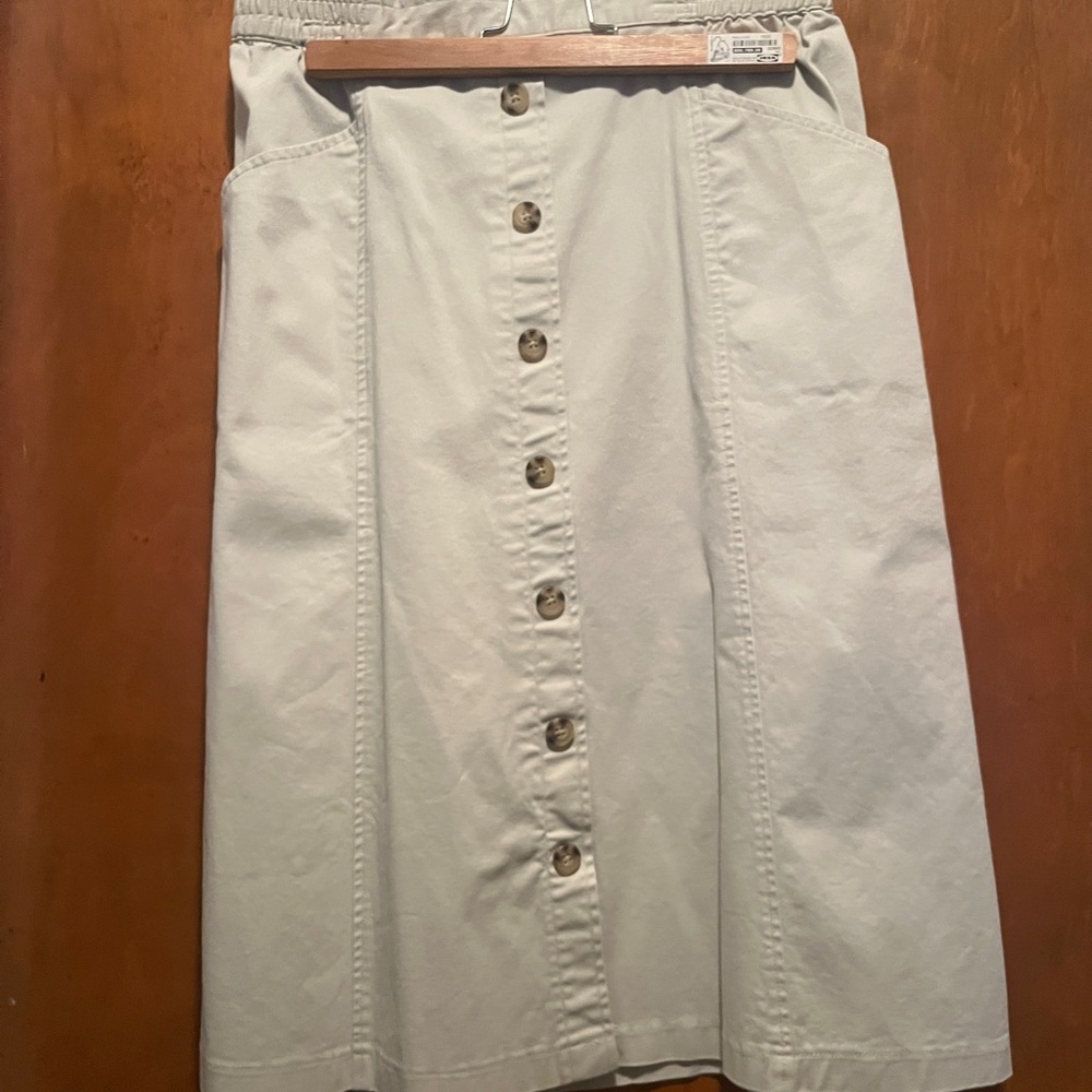 Tan Knee-Length Pencil Skirt for Work